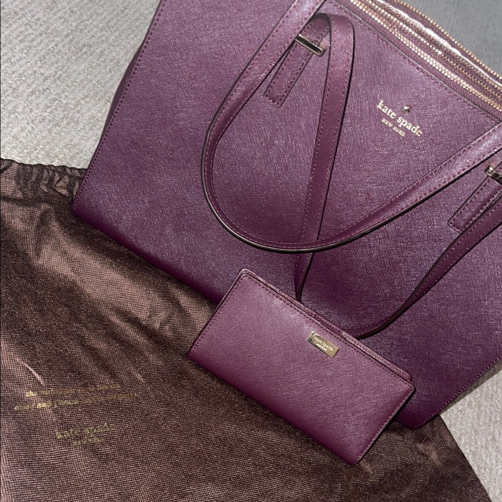Kate Spade Purple Structured Tote